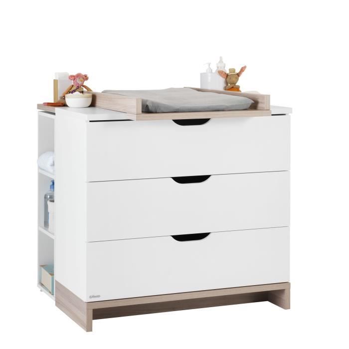 GALIPETTE Lilo Commode 3 tiroirs avec plan à langer