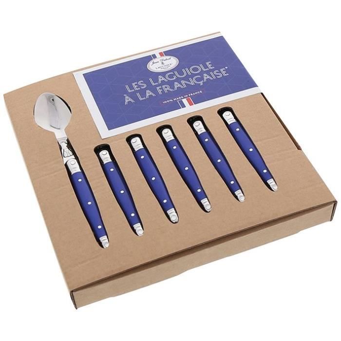 JEAN DUBOST Coffret de 6 cuillères à café Laguiole - Bleu