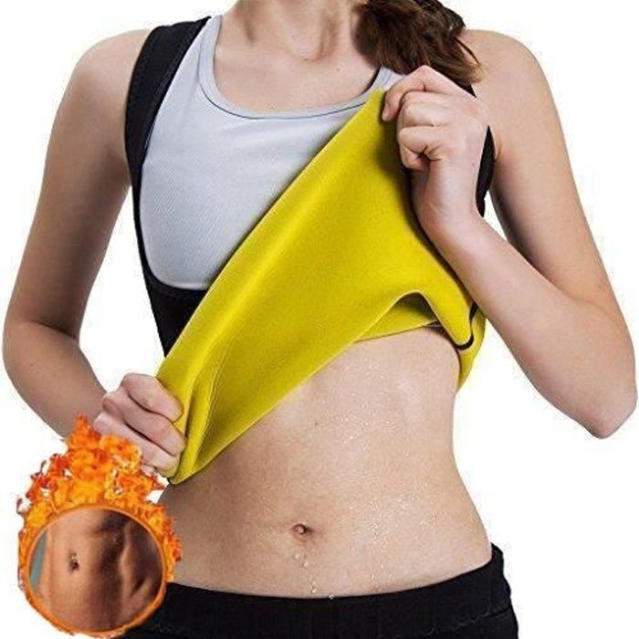 CDSHOP-Sudation Débardeur pour Femme Sauna T Shirt Gilet de Minceur Fitness Body Shaper