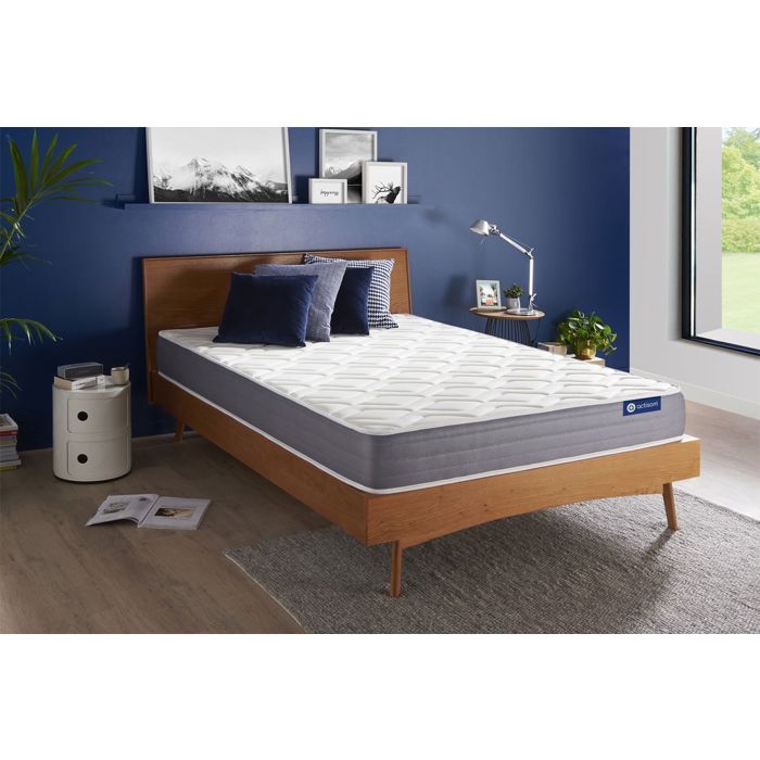 ACTISOM Matelas Ressorts ensachés et mémoire de forme 160x200 cm 5zones de confort 160 x 200 cm