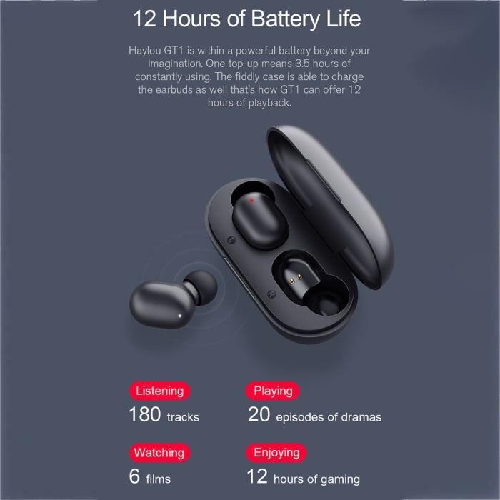 Écouteur Bluetooth 5.0 écouteurs stéréo empreinte digitale tactile couteurs sans fil antibruit casque intra-auriculaire