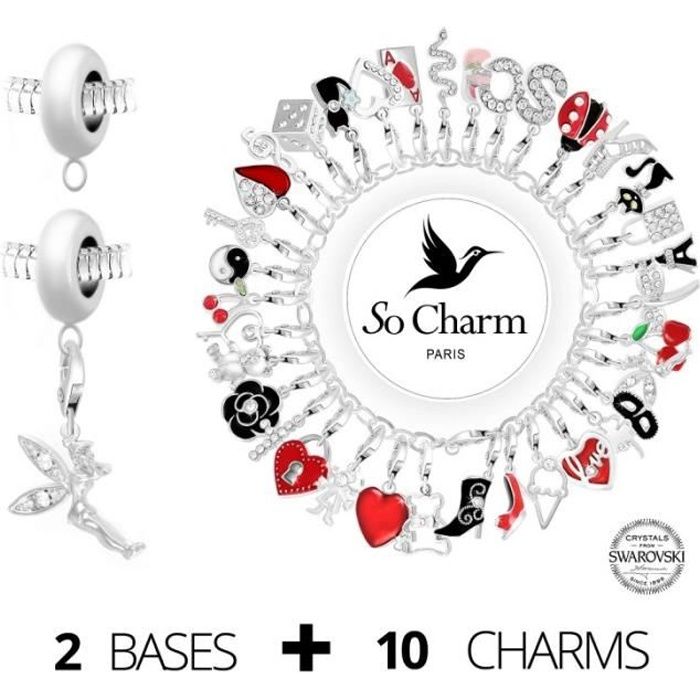 Box mensuelle SC Crystal - 10 charms breloques