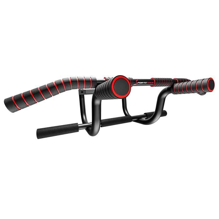 Sportstech Premium Combi Package ! Barre d'entraînement 6 en 1 + Dip Bar & Power Ropes, barre de porte sans perçage