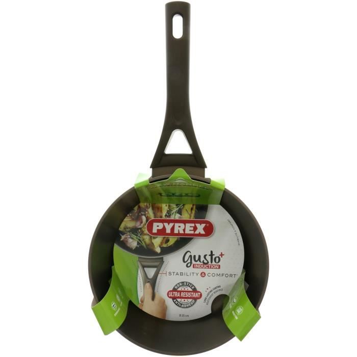 PYREX GUSTO PLUS Casserole - Aluminium - Pour Induction - 20 cm