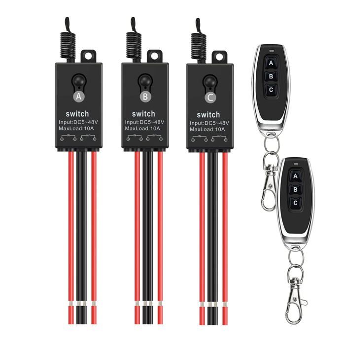 Neuf: Interrupteur à Clé Uxcell 48V 3 Fils Pour Démarrage électrique – Noir
