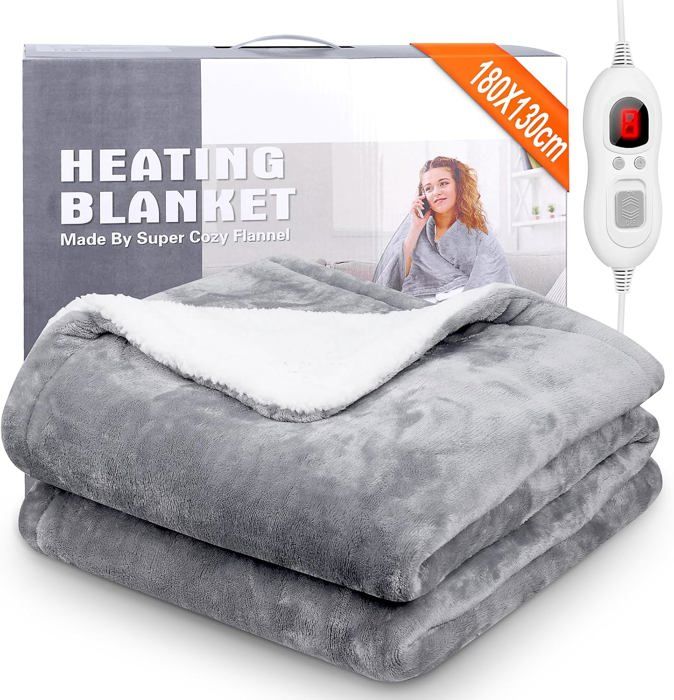 Vexorium Couverture Chauffante, 130 X 180 Cm Plaid Chauffant