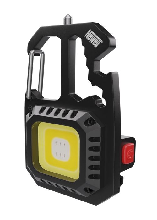Mousqueton Lampe de poche - Newell Lunar - LED Rouge - Rechargeable USB-C - Multitool Extérieur