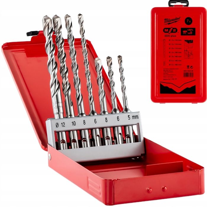 Milwaukee Jeu de forets SDS plus 7PCs 5 10mm - vue 2