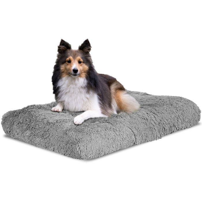 Meilleurs prix pour Panier Coussin Chien EDANTI Hirsute Shaggy Lit Pour Chien 100x70 Gris