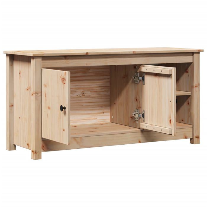 Armoire TV/Table TV/Meuble HIFI GKK 103x36 5x52 cm Bois de pin massif @12