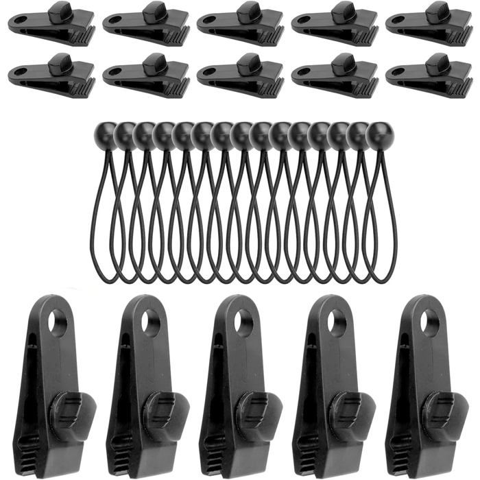 Pince de tente camping bâche clip set poids léger coin fixation