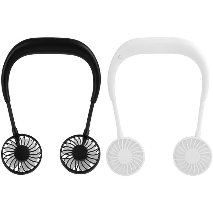 Mini Ventilateur Tour de Cou Portable avec 3 Vitesses Silencieux Léger Pour Intérieur et Extérieur Couleur Aléatoire - Tous A La Plage