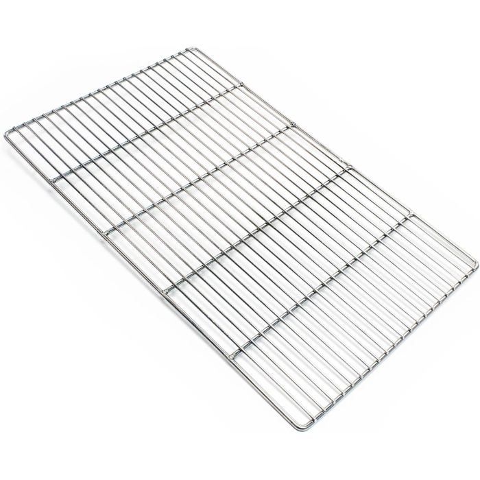 Wiltec Grille de barbecue Carrée en Acier fin 54 x 34 cm
