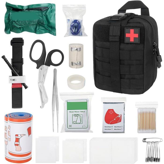 2Pcs Pochette Emt Médecine Tactique Sac Étanche Molle De Premiers Secours, Trousse Kit De 2Pcs Pochette Emt Médecine Tactique Sac Étanche Molle De Premiers Secours, Trousse Kit De
