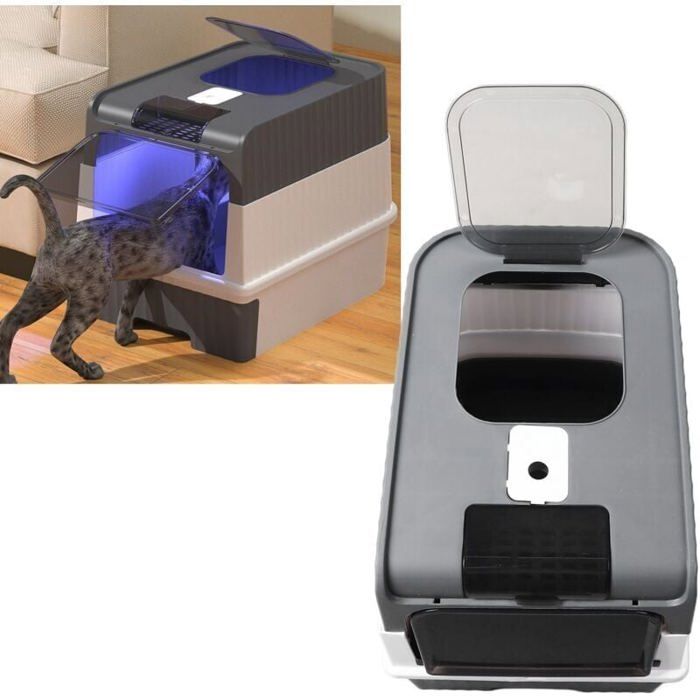 Comparer les prix de Litière Chat Grand Format avec Contrôle Odeurs Tiroir Portable Dégâts Espace Spacieux Intérieur Robust