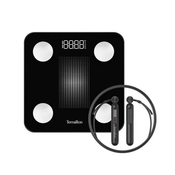 PESE PERSONNE 15564 BUNDLE IMPÉDANCEMÈTRE CONNECTÉ ET CORDE A SAUTER GR TERRAILLON GYMFITCONNECT Neuf - vue 4