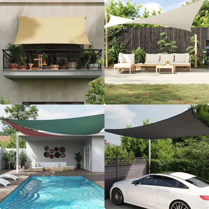 Vidaxl Voile dombrage 6x6