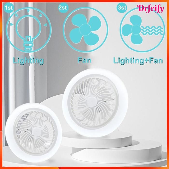 Ventilateur lampe - AKOZON - E27 - Silencieux - LED - Blanc - Akozon