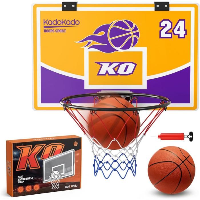 Mini panier de basket-ball - Ensemble de paniers d'intérieur avec pompe gonflable et 2 balles - Jeu de basket-ball compact | pour enfants, adolescents, salon, chambre, appartement, dormi Mini panier de basket-ball - Ensemble de paniers d'intérieur avec pompe gonflable et 2 balles - Jeu de basket-ball compact | pour enfants, adolescents, salon, chambre, appartement, dormi