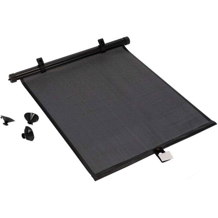 Rideau Enroulable pour Fenêtre de Voiture Pare-soleil Latéral en Plastique Hauteur Réglable Fixation avec 3 Ventouses