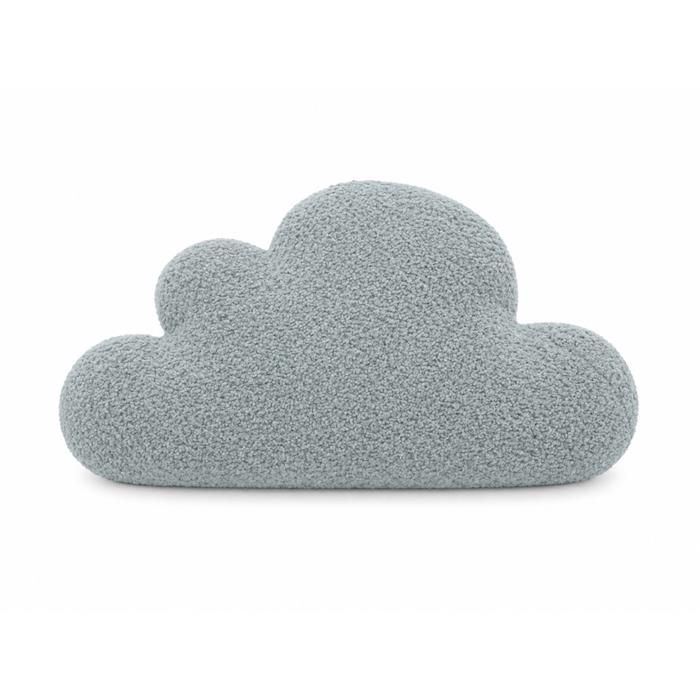 Coussin décoratif - Coussin nuage bouclette blanc - Tissu bouclette ultra doux - Forme nuage asymétrique - Enfant