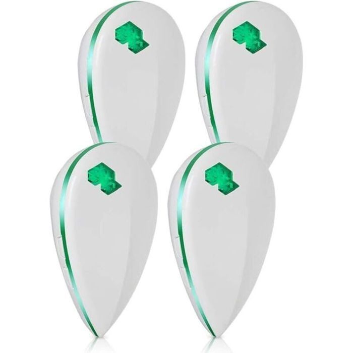 Répulsif Ultrasons Moustique Lot de 4 Anti Moustique Intérieur Répulsif Électronique Insectes Repulsif Ultrason Souris pour Rongeurs