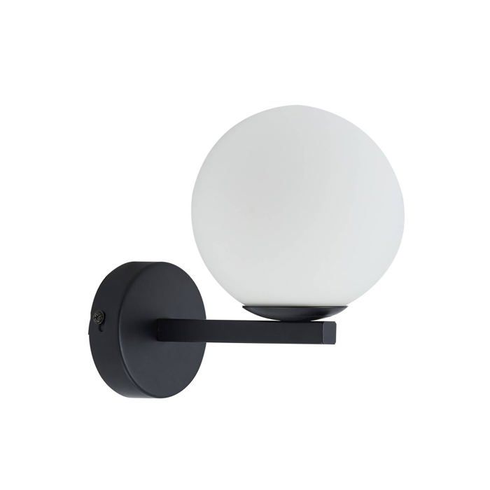 Applique murale - Lucande - lampe murale - Verre - noir blanc