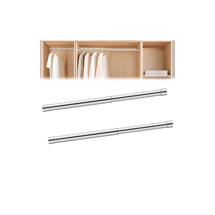 Barre Penderie Extensible Tringle Penderie pour Penderie Murale Barre Darmoire en Acier Inoxydable Tringle à BARRE DE PENDERIE