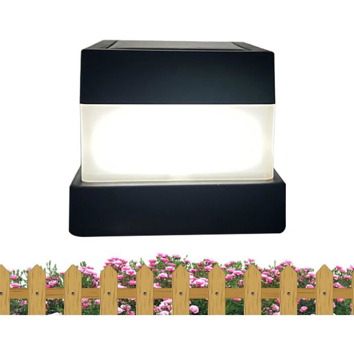 Lampadaire Extérieur Jardin Lanterne Éclairante Carrée Lampe De Poteau DExtérieur Solaire Camping Terrasse Rout