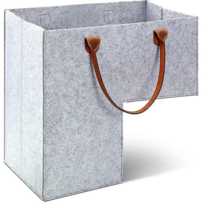 Stair Basket With Handles For 16 Inch Carpeted Stairs Basket Gray