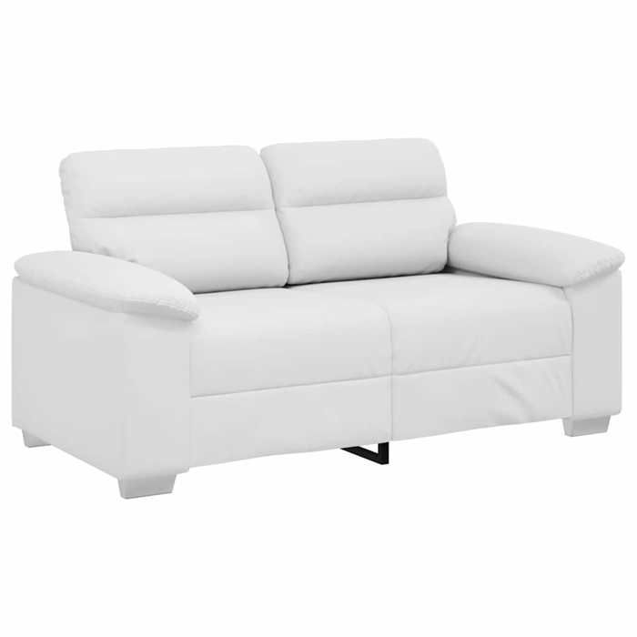 Canapé en similicuir - Bois massif - Portable - Intérieur - Blanc - 160x81x84 cm - 2 places