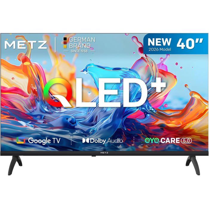 TV 40 Pouces 100cm FHD Google TV LED Gen 6 QLED HDR10 Dolby Audio Bluetooth 5.1 EyeCare Tuner DVB T T2 C S S2 CI Smart TV