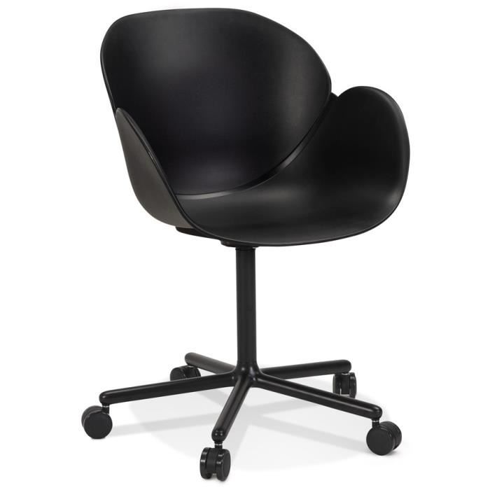 chaise de bureau avec accoudoirs 'orion' noire