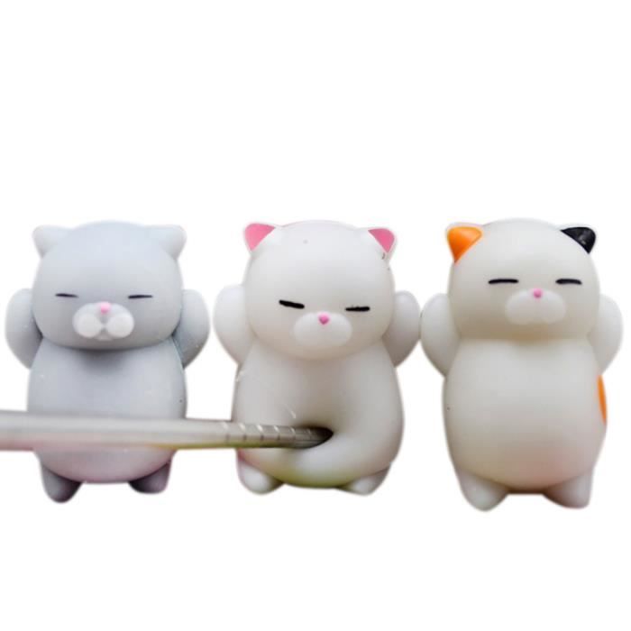 Hotskynie 3pcs Mignon Mochi Squishy Chat Pincez Guerison Fun Enfants Kawaii Jouet Anti Stress Wzy Cdiscount