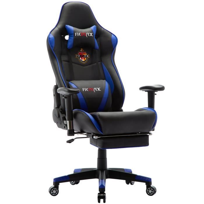 Ficmax Massage Gaming Chair with Footrest Ergonomic Gamer Chair for E