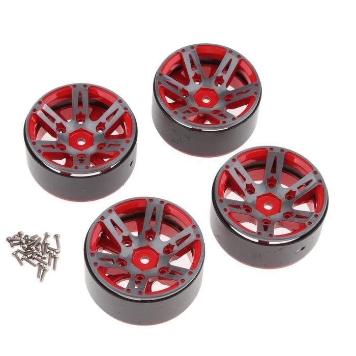 4 Jantes Beadlock Métal 1.9" Pour Crawler RC 1/10 - SCX10, D90, TRX4 - FLYXM
