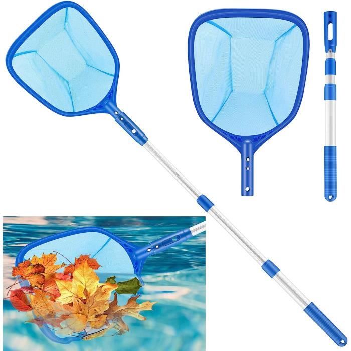 Épuisette de Piscine Filet de Piscine Épuisettes de Surface pour Traitement Purification et Dosage - Blanc