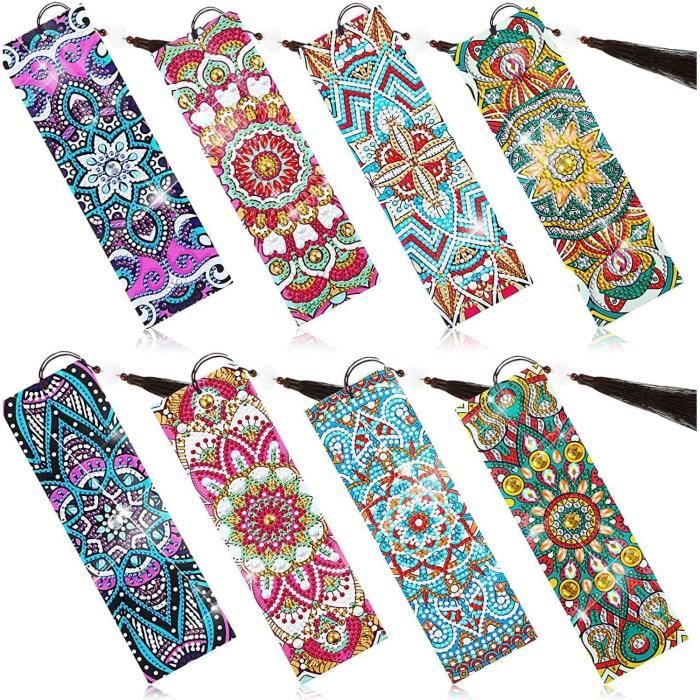 Duisoad 4 Pièces Diamond Painting Marque Page, Marque Page Peinture Diamant Marque-Pages Pour La Peinture Au Diamant Bricolage Diamond Painting Signets Pour Livres, Cadeaux, Adultes, Enfants