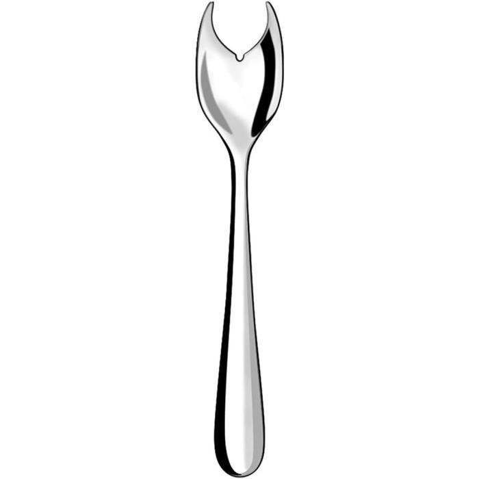 6 Fourchettes à Huîtres Embruns - Acier Inox 18/10 Avec Coupe-Pied Intégré
