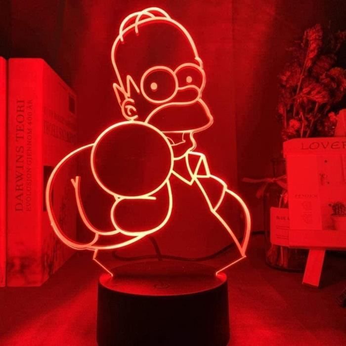Tatapai 3d Illusion Lamp Led Night Light Simpsons Figure Unique Birthday Gift For Kids Child Room Decoration Usb Battery Am1661 Cdiscount Maison