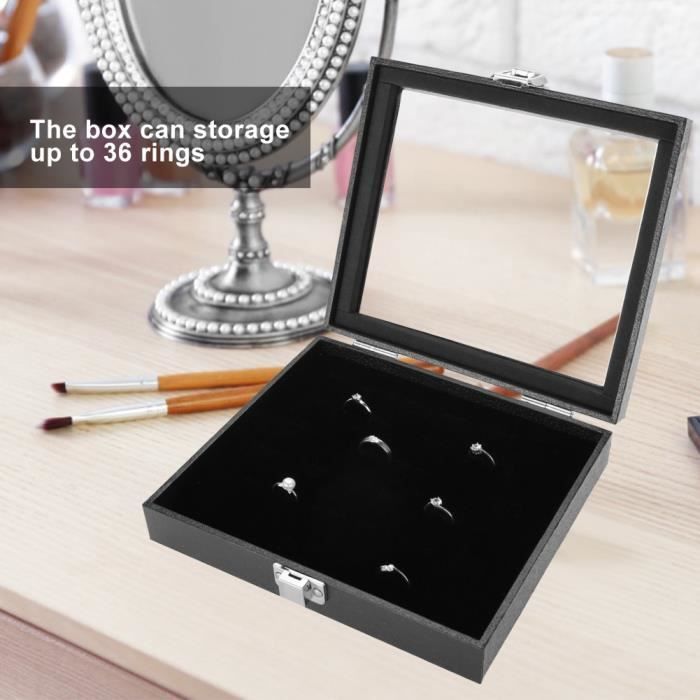 4 Pièces Suspendu Bijoux Présentoir Anneau Organisateur Boîte