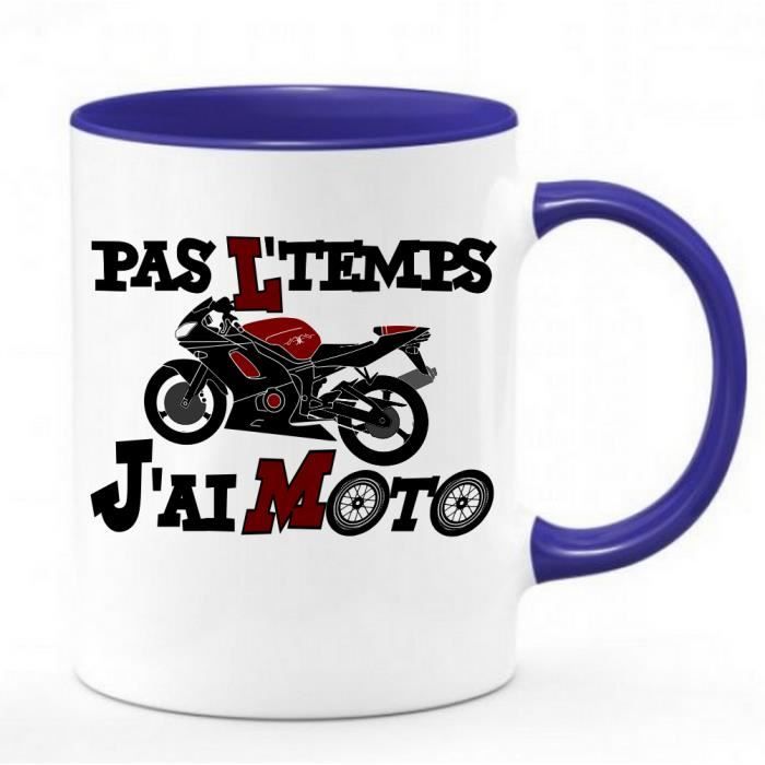 Mug Du Motard Bicolor Pas Le Temps J Ai Moto Chope Mug Moto Ceramique Bleu Et Blanc 11oz 325ml Cdiscount Puericulture Eveil Bebe