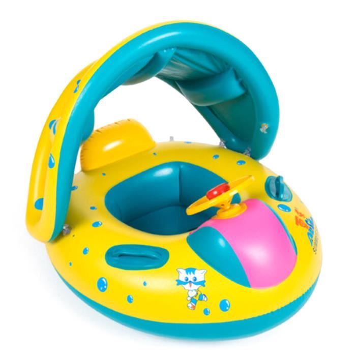 Bebe Flotteur Piscine Gonflable Avec Paresoleil Bateau D Assise Anneau De Natation Cdiscount Jeux Jouets