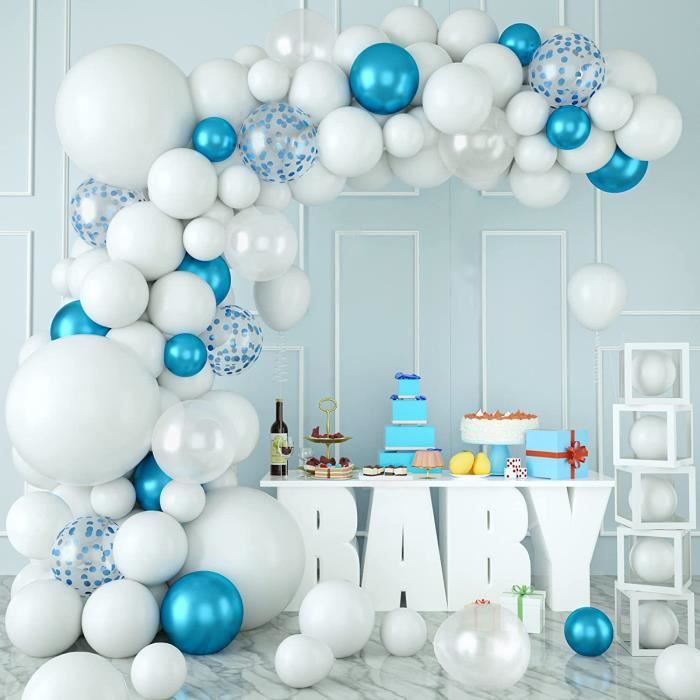 Kit Arche Ballons 141 Pièces Noir Rouge Bleu Royal – Décoration Épique Pour Anniversaire, Mariage, Carnaval