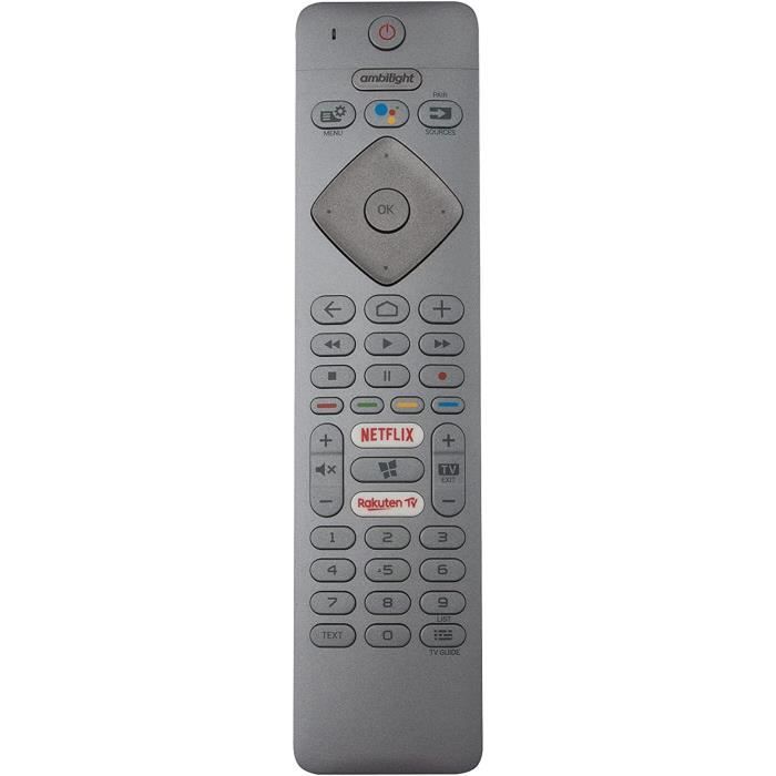 Télécommande TV Vocale Philips Ambilight 43PUS7354/12 - Compatible Netflix, Rakuten, Boutons Dédiés Et Recherche Vocale