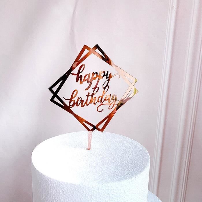 Déco Gâteau Anniversaire 5 Ans - Set 7 Pièces En Acrylique | Figurines Cartoon Joyeux Anniversaire