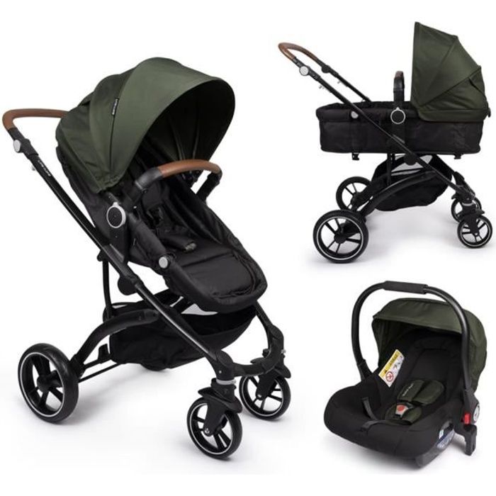 Little World Poussette 3 en 1 City Walker Limited Edition Vert armée