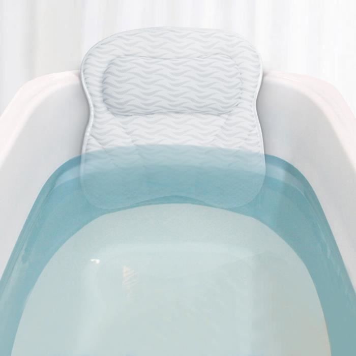 Coussin De Baignoire En Maille Air-Mesh 4D - Soutien Tête, Nuque, Dos, Avec 6 Ventouses, Idéal Pour Bain Relaxant