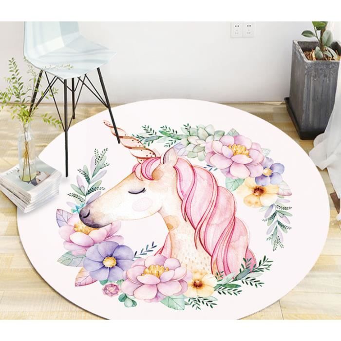 Pergamon - Aloha - Tapis Shaggy à Poils Longs Rond - Mélange Vieux Rose - 80 Cm - Maison