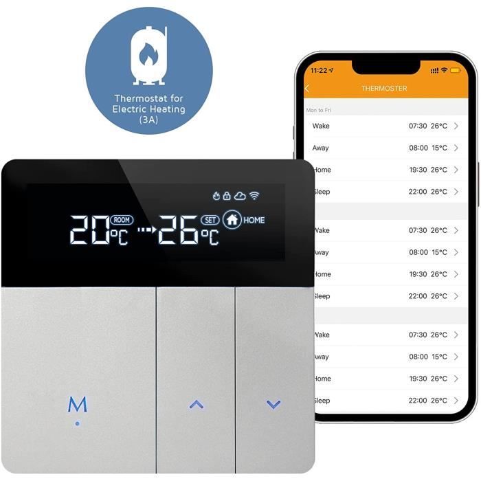 Smart Thermostat Electric HeatingProgrammable WiFi Thermostats for